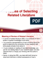 Process of Selecting Related Literature