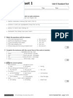 Unit 6 Standard Test Without Answers PDF