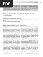 The Biodeterioration of Synthetic Resins Used in Conservation