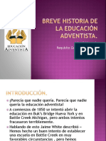 Breve Historia de La Educación Adventista