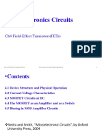 Microelectronics Circuits: Ch4 Field-Effect Transistors (Fets)