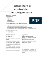 Agentes para El Control de Microorganismos