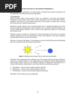 Radiation Heat Transfer Experiment