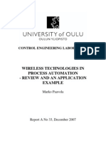 Wireless Technologies in Process Automation - Review and An Application Example