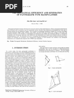 The Mechanical Efficiency and Kinematics of Pantograph-Type Manipulators