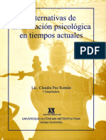 Alternativas de Intervención Psicológica en Tiempos Actuales - Claudia Paz Román (Comp) PDF