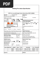 Welding Procedure Specification: WPS For Low Yeild Streght Carbon Steel Without PWHT (SMAW)