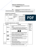 Sesión de Aprendizaje 1 Agosto 2018