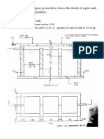 Find Out The Following Quantities.: EXAMPLE:-2: The Figure Given Below Shows The Details of Septic Tank