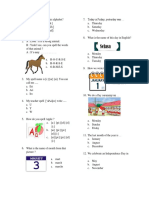 Soal B.inggris Kelas 4 SD