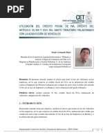 Art. 33 Bis y Uso Del Gasto Trib. Relacion Adquis Vehiculo PDF