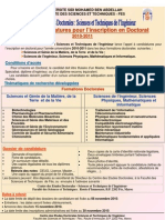 Appel Candidature Doctorat