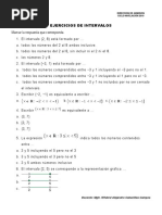 Ejercicios de Intervalos