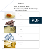 Reversible and Irreversible Changes