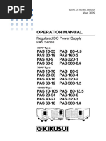 Operation Manual: Regulated DC Power Supply PAS Series