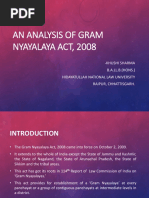 An Analysis of Gram Nyayalaya Act, 2008 FDR