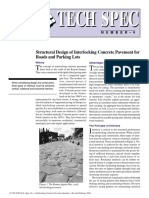 Structural Design of Interlocking Concrete Pavement For Roads and Parking Lots