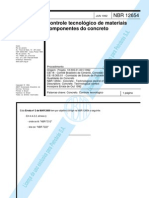 Normas ABNT NBR 12654 - Controle Tecnológico de Materiais Componentes Do Concreto