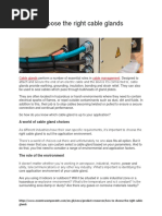 How To Choose The Right Cable Glands