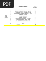 Shyn Marie Mijares House Plan Schedule of Loads