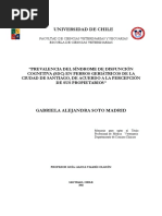 Prevalencia Del Síndrome de Disfunción Cognitiva (SDC) en Perros Geriátricos de La Ciudad de Santiago, de Acuerdo A La Percepción de Sus Propietarios