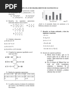 Evaluación de Recuperacion Matematicas