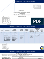 W2-3 Construction Cost and Time Control