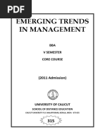 Emerging Trends in Management: BBA V Semester Core Course