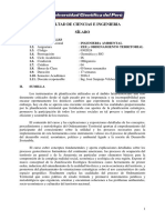 2016-I Syllabus Ing Ambiental Ordenamiento Territorial Jose Sanjurjo