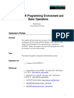 The LabVIEW Programming Environment and Basic Operations