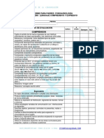 Pauta Evaluación Centro Trastornos de La Comunicación.