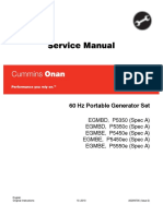 Cummins Onan EGMBD P5350 60 HZ Portable Generator Set Service Repair Manual PDF