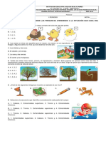 Acumulativa de Ciencias Naturales Primero (Primer Periodo)