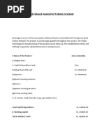 Beverage Manufacturing Scheme