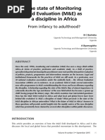 The State of Monitoring and Evaluation (M&E) As A Discipline in Africa PDF