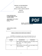 Written Formal of Evidence - Guardianship