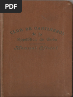 1930 Club de Cantinero de La Republica de Cuba Manual Oficial by Gerardo Corrales (1930) PDF