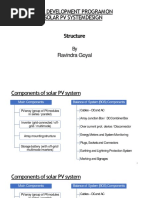 Skill Development Programon Solar PV Systemdesign: Structure