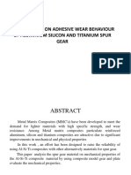 Investigation On Adhesive Wear Behaviour of Aluminium Silicon and Titanium Spur Gear