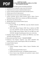 Susunan Acara Pelantikan Osis - Da - PMR