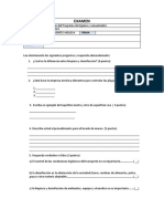 Examen de Programa de Higiene y Saneamiento