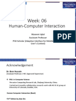 Week: 06: Human-Computer Interaction