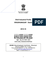 Brief Industrial Profile Virudhunagar District: MSME-Development Institute, Chennai