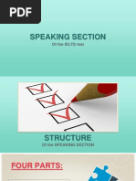 Speaking Section: of The IELTS Test