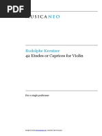 Kreutzer Rodolphe. - 42 Etudes Ou Caprices Par Violon - 42 Etudes or Caprices For Violin PDF