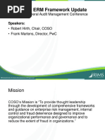 COSO ERM Framework Update: 2016 General Audit Management Conference