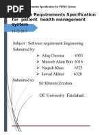 Software Requirements Specification For Patient Health Management System