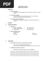 Detailed Lesson Plan Mathematics Grade IV