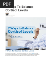 7 Ways To Balance Cortisol Levels