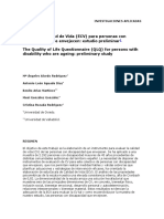 Escala de Calidad de Vida (ECV) para Personas Con Discapacidad Que Envejecen